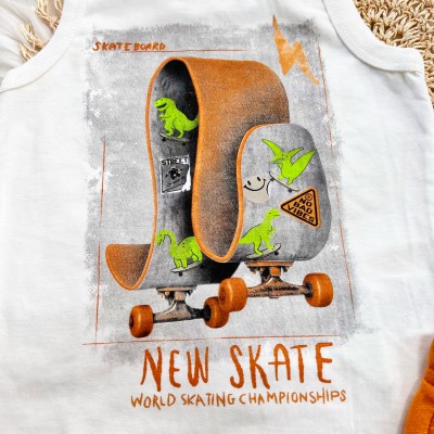 Conj. Regata New Skate e Bermuda - Off White